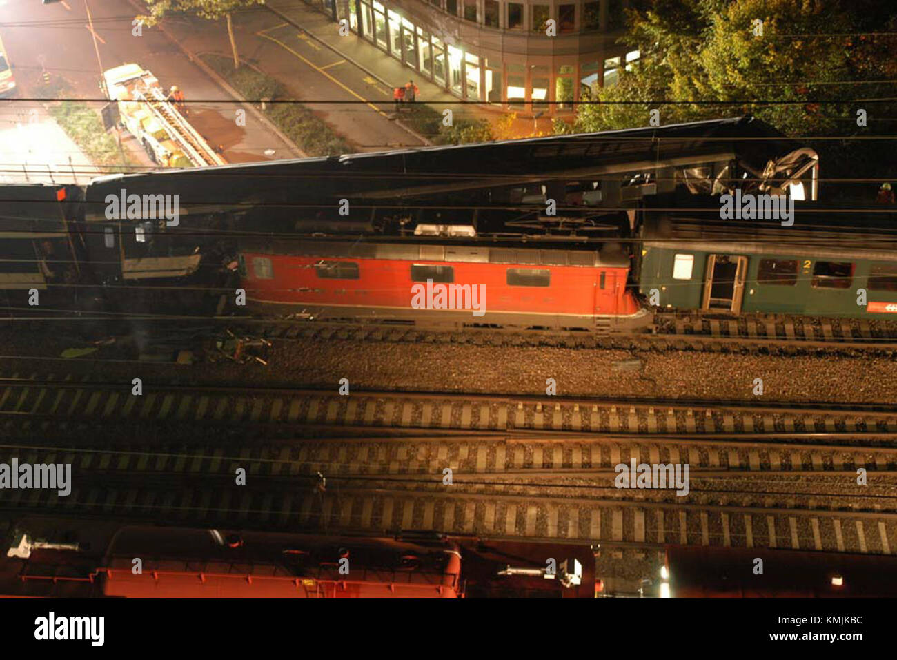 Eisenbahnunfall von Oerlikon 2003 Stock Photo Alamy