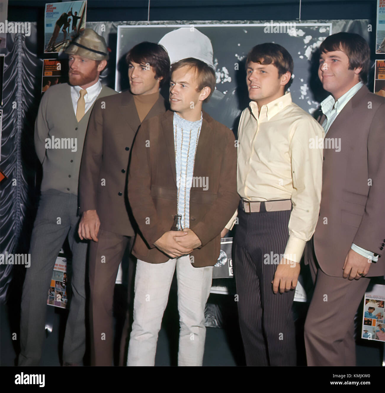 BEACH BOYS US group at EMI HQ, Manchester Square, London, in 1964. Photo: Tony Gale Stock Photo