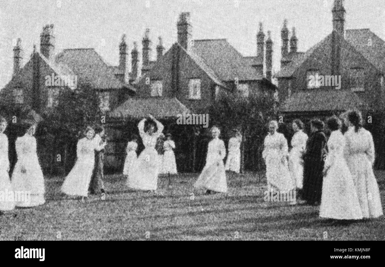 1910 Bournville Club Netball Stock Photo