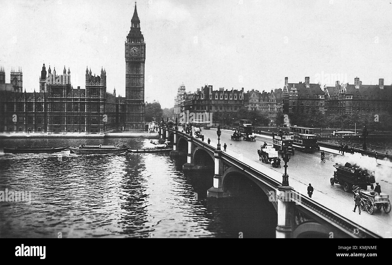 Westminster Bridge in 1928 Stock Photo Alamy