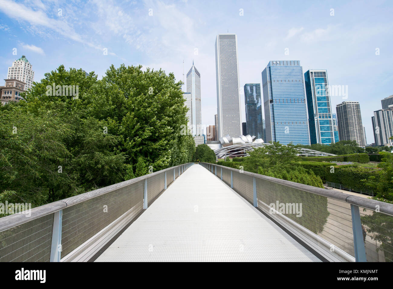 Skyline from Millennium Park in Downtown Chicago, Illinois Stock Photo ...