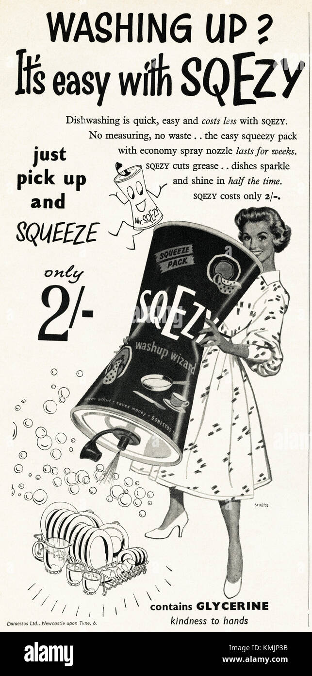 1950s Advertising Washing High Resolution Stock Photography and Images - Alamy