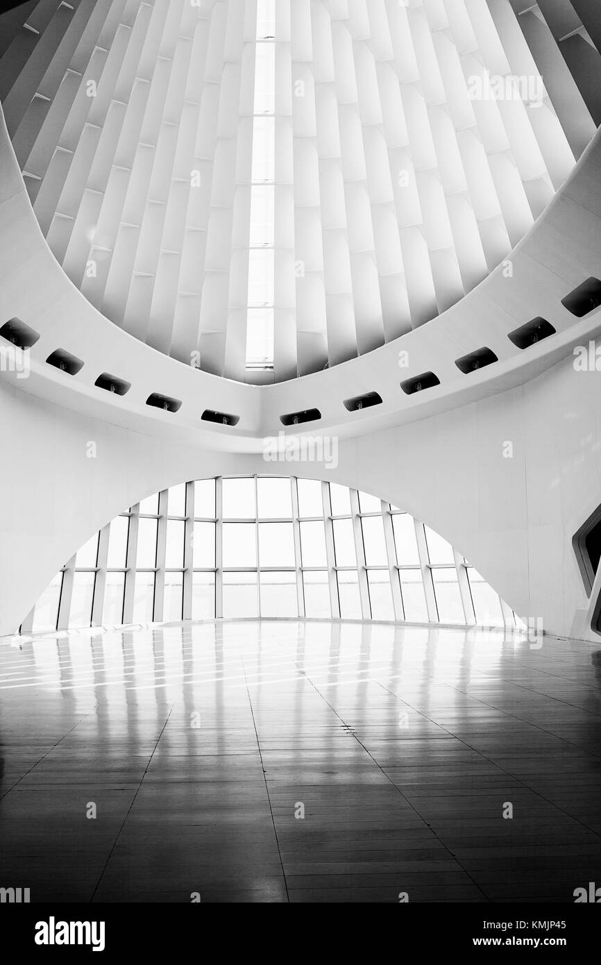 A closeup view from Windhover Hall, Milwaukee Art Museum…this exquisitely beautiful place took my breath away! Stock Photo