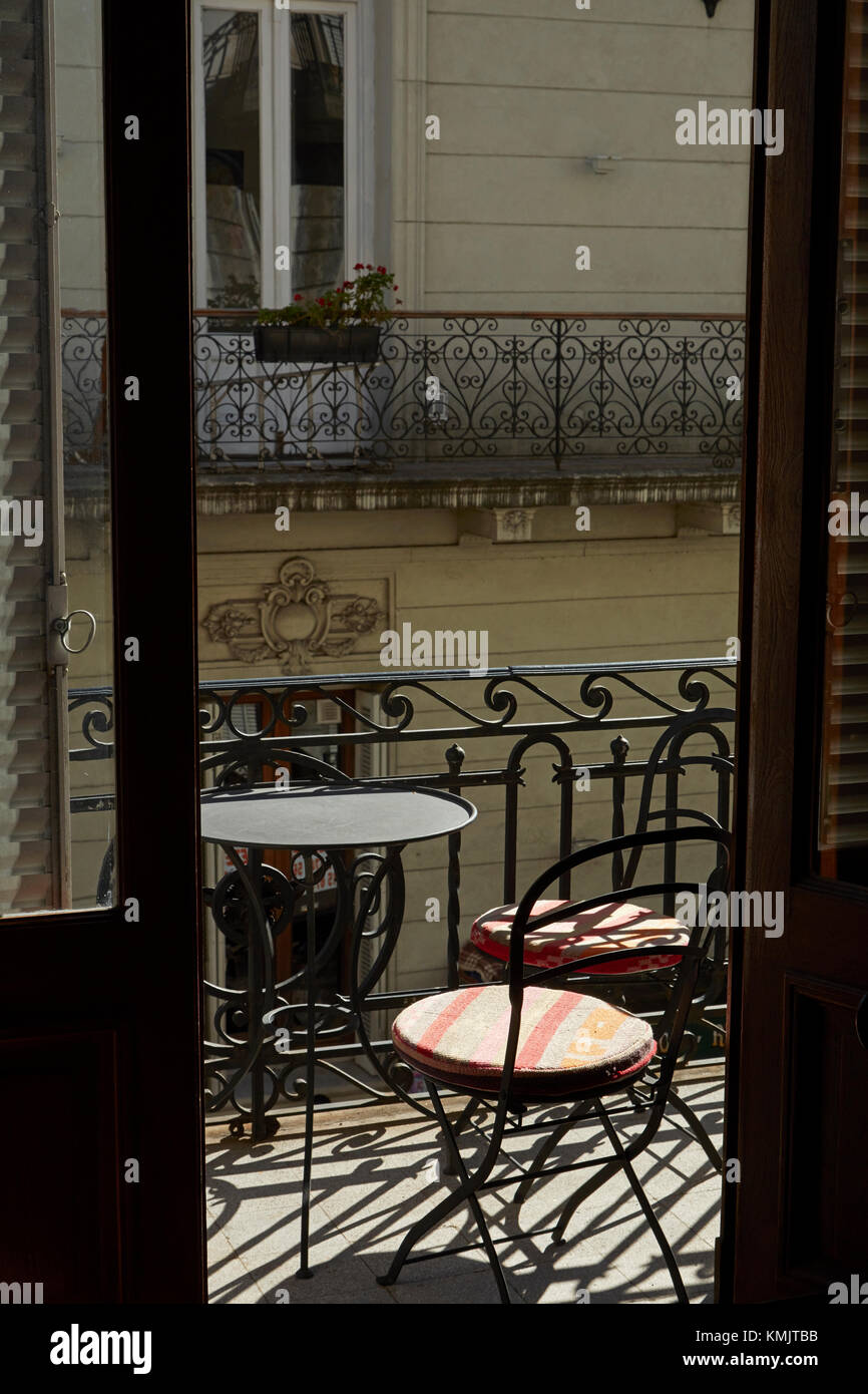 Balcony on historic apartment by Plaza Dorrego, San Telmo, Buenos Aires