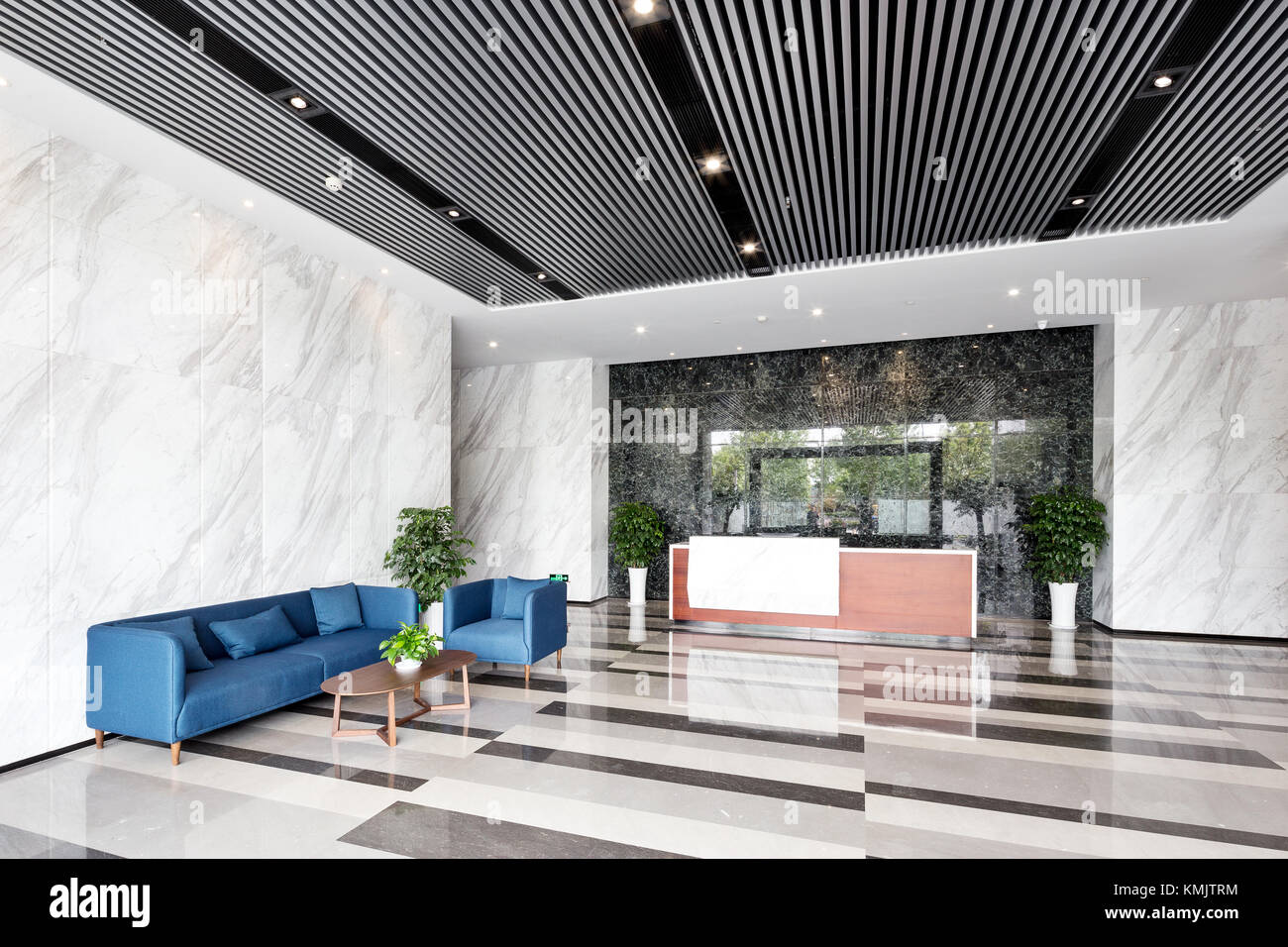 interior of entrance hall in modern office building Stock Photo Alamy