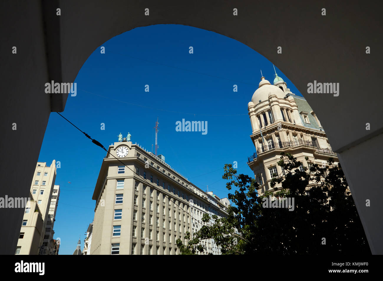 Buildings around Plaza de Mayo, Buenos Aires, Argentina, South America Stock Photo