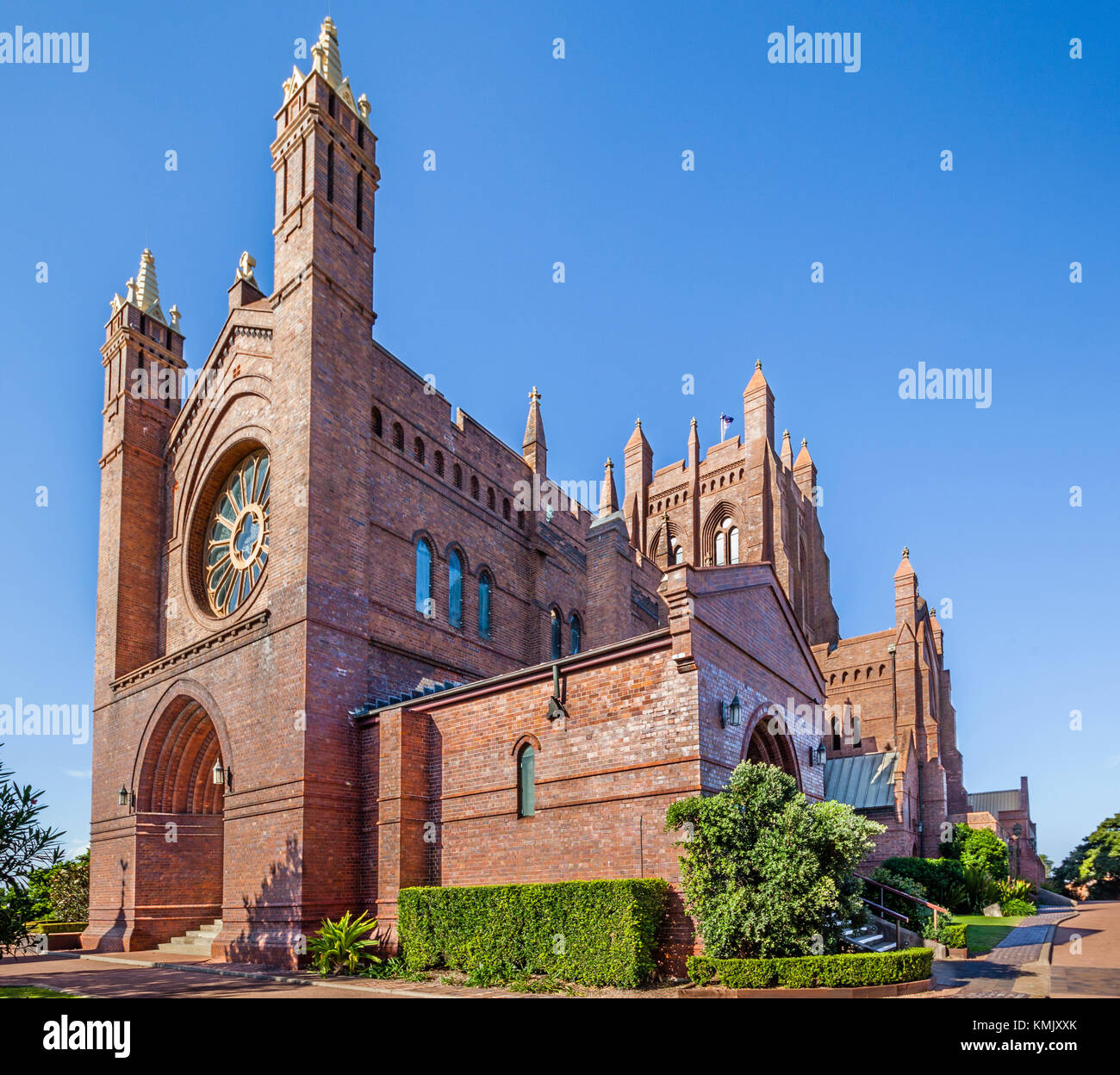 Australia, New South Wales, Newcastle, view of Gothic Revival style Christ Church Cathedral (or Cathedral Church of Christ the King) Stock Photo