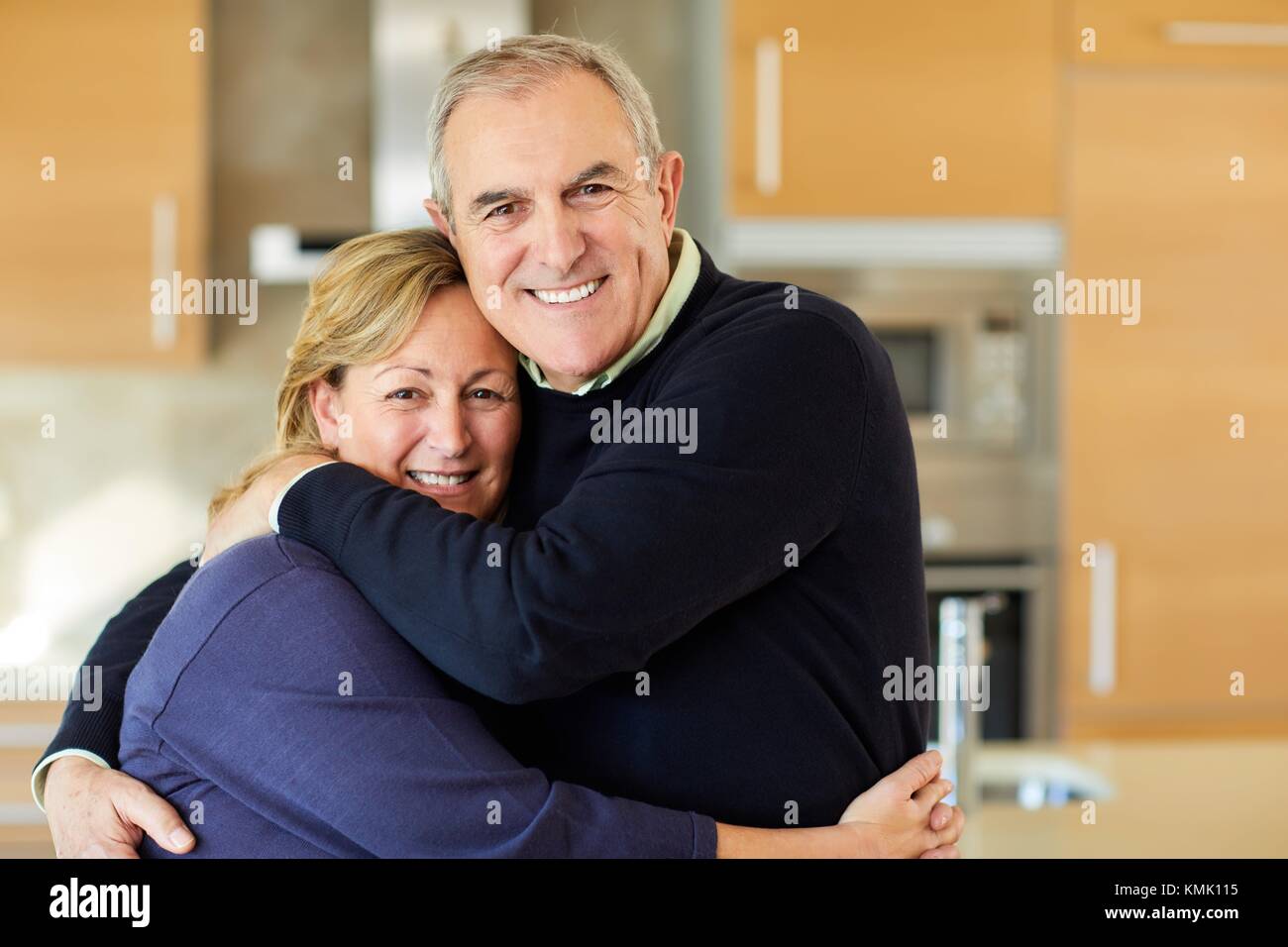Adult couple in the kitchen Stock Photo