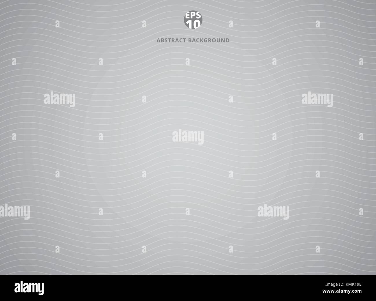 gray abstract background with white wave lines. Vector illustration ...