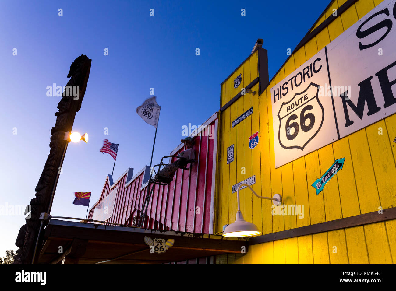 Seligman, U.S. Route 66 (US 66 or Route 66), Arizona, USA, América