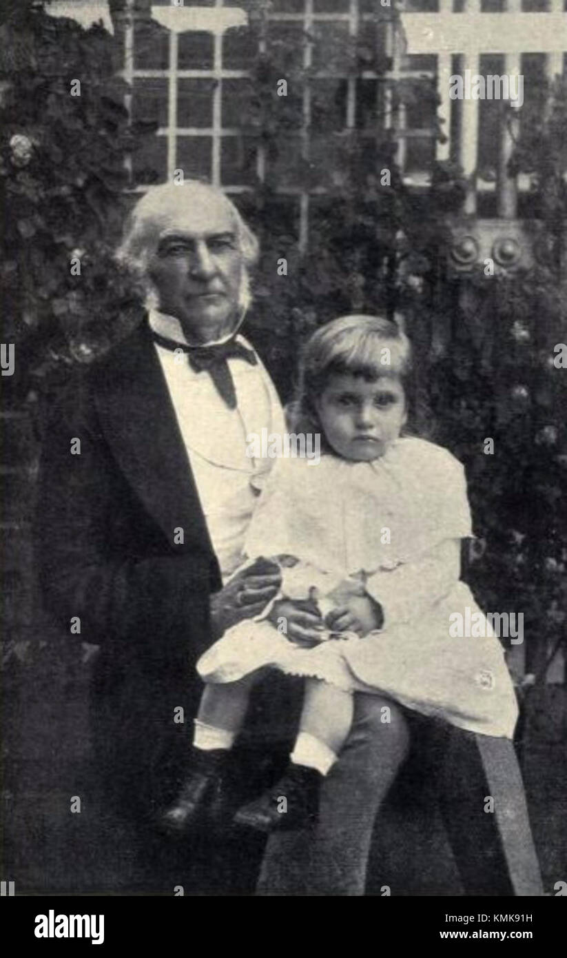 William Ewart Gladstone with his grandson William Glynne Charles Gladstone in 1887 Stock Photo