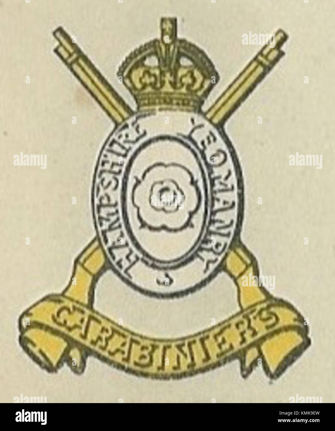 Hampshire Carabiniers badge Stock Photo