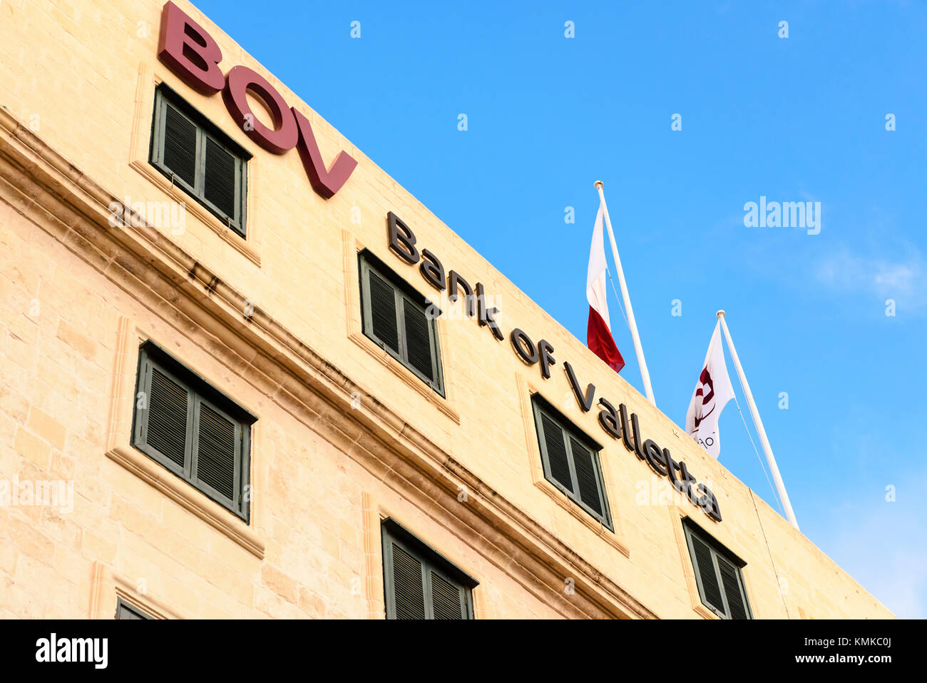 BOV Bank of Valletta Stock Photo