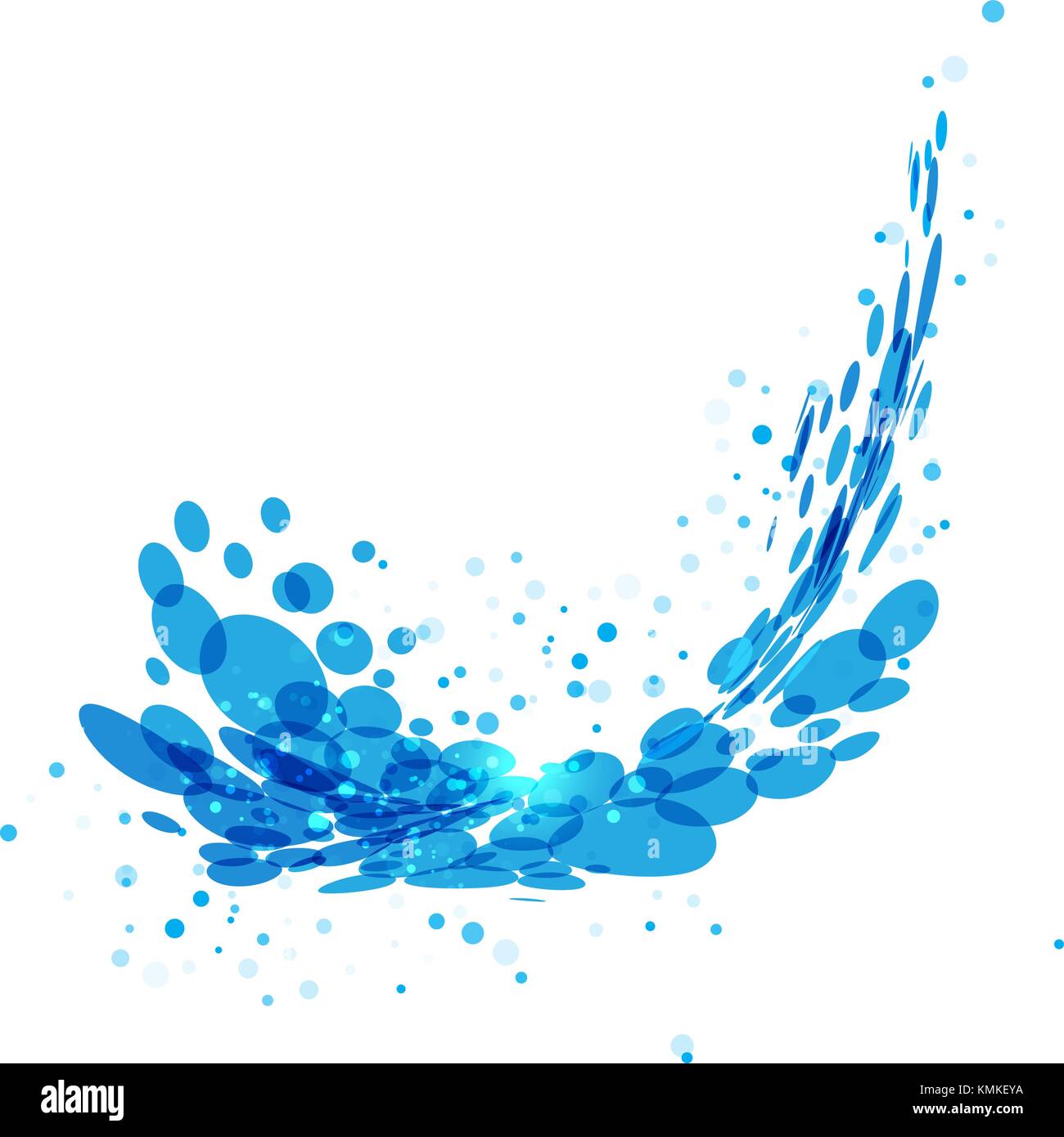 Water splash on white background, vector illustration Stock Vector