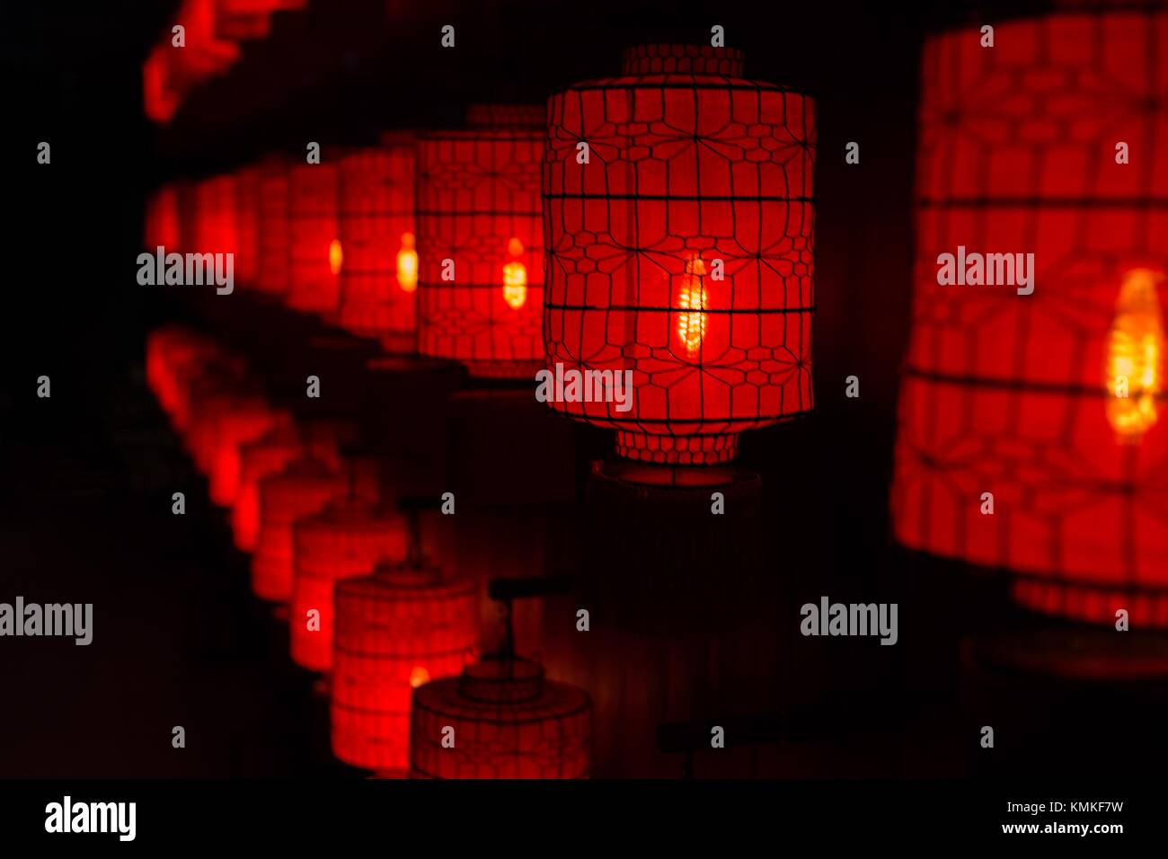 Rows of red Chinese lanterns Stock Photo - Alamy