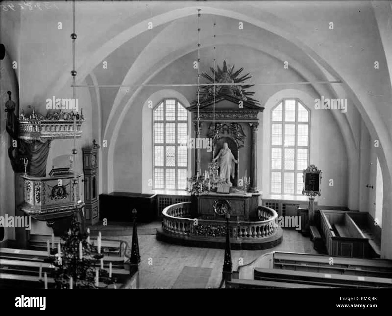 Tuna Church, located in Sweden, is a significant religious and cultural landmark. Known for its historical architecture, it represents Swedish heritage and is an important site in the local community. Stock Photo