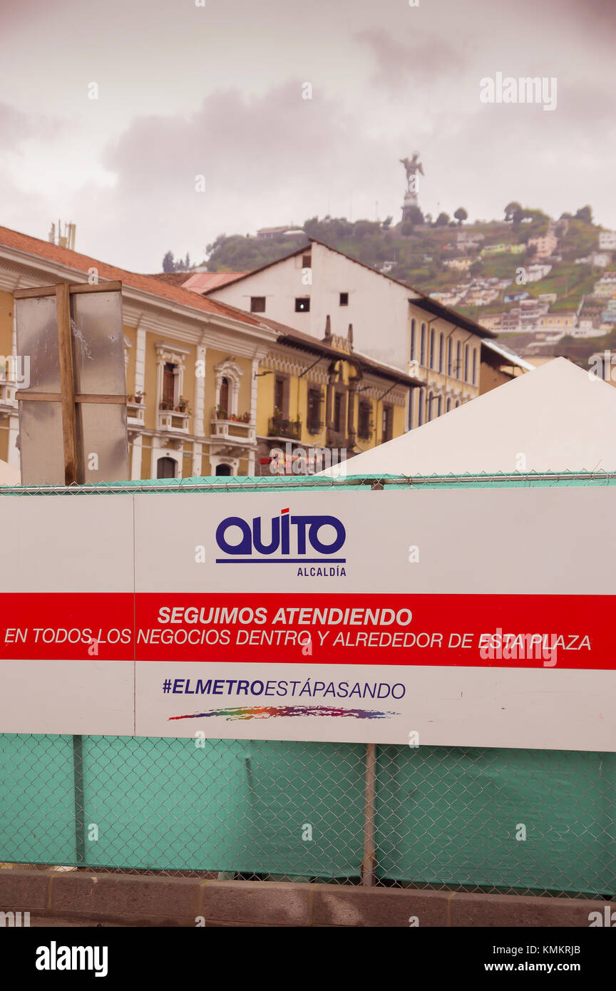 Quito Image Sign Historic_center hi-res stock photography and images - Alamy