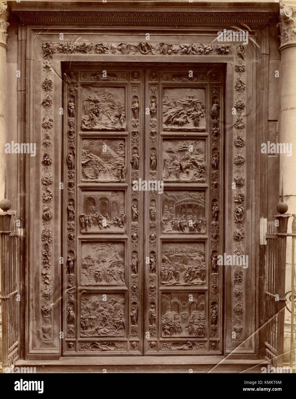 Gates of Paradise, Florence Baptistery, Italy 1880s Stock Photo