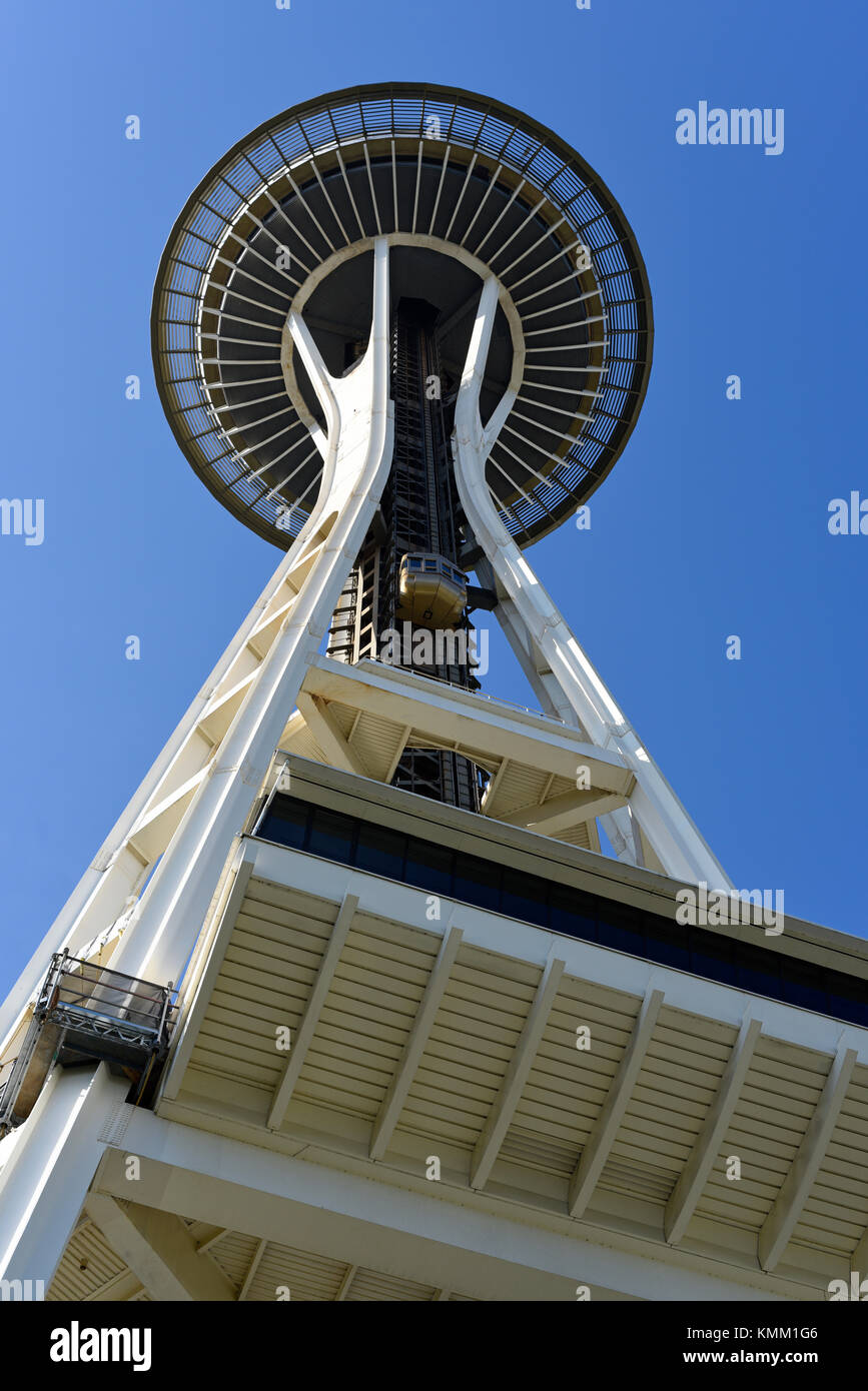 The Seattle Space Needle Observation Tower, Washington State, USA Stock Photo