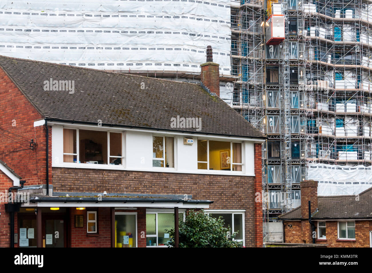 The St Mark's Square development at Bromley South, being built behind