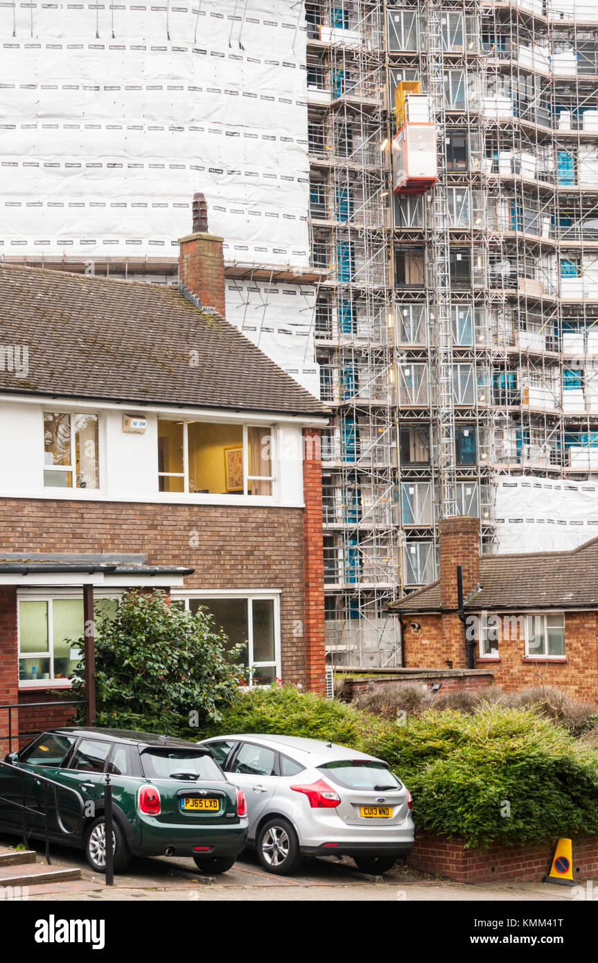 The St Mark's Square development at Bromley South, being built behind