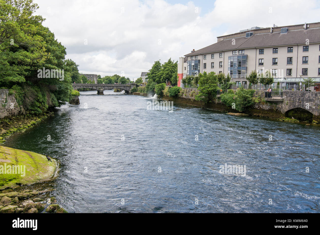 Landscapes of Ireland. Galway city and Corrib river Stock Photo - Alamy