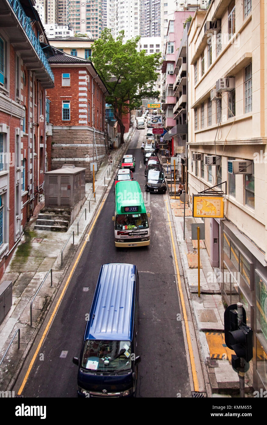 Narrow steep street in city hi-res stock photography and images - Alamy