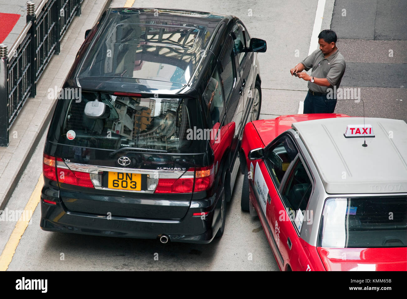 Traffic accident, Hong Kong island, SAR, China Stock Photo Alamy