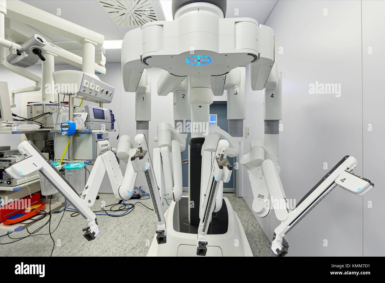 Surgical Treatment of Prostate Cancer, Radical prostatectomy, Da Vinci Surgical Robot, Urology, Surgery, Operating room, Onkologikoa Hospital, Stock Photo