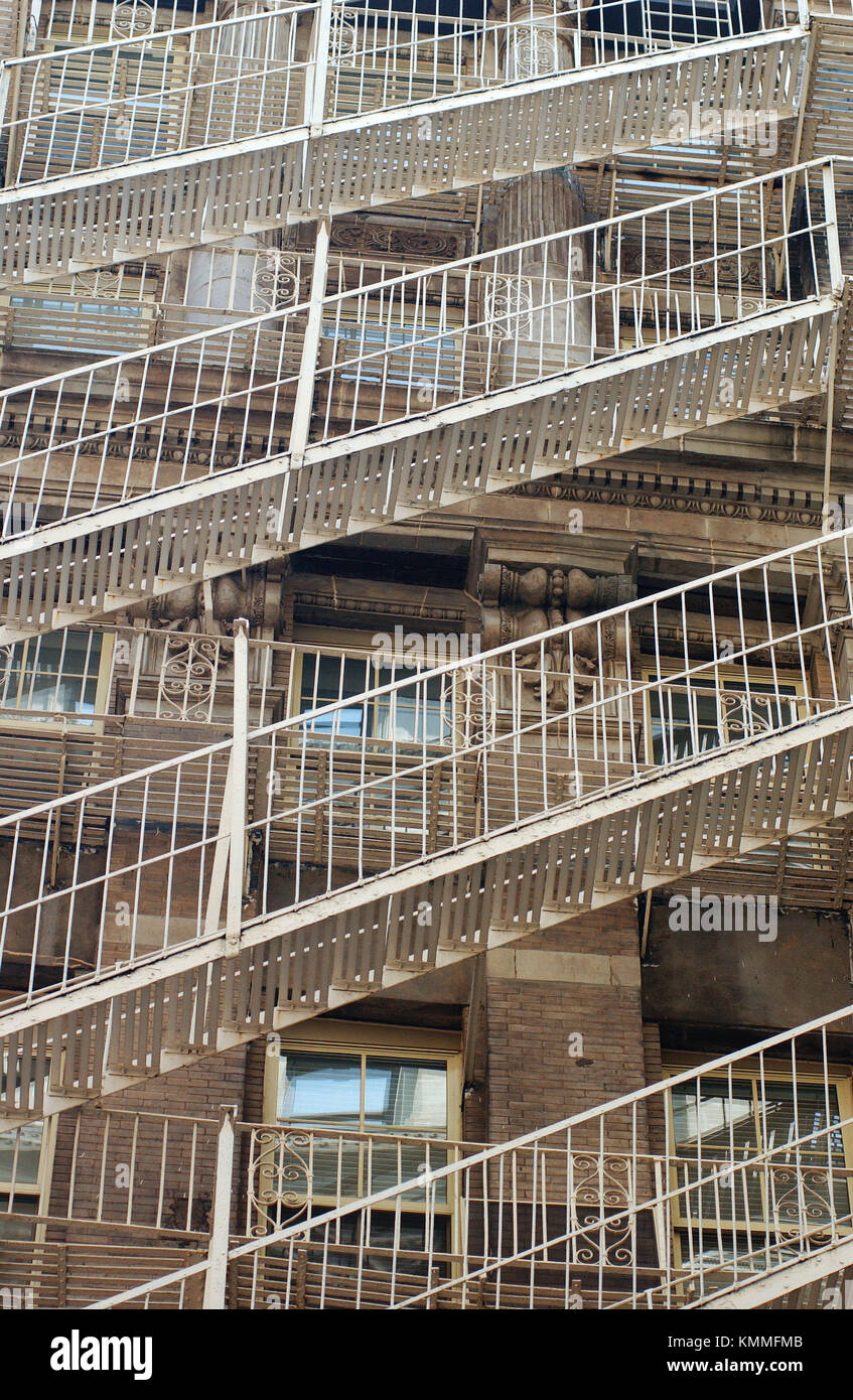 Fire escape escapes wrought iron ladder ladders hires stock