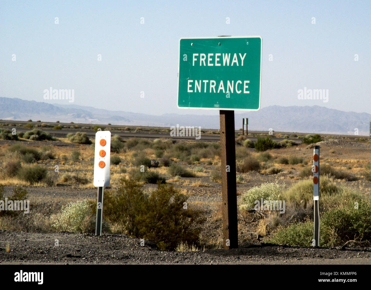 desert freeway entrance sign Stock Photo Alamy