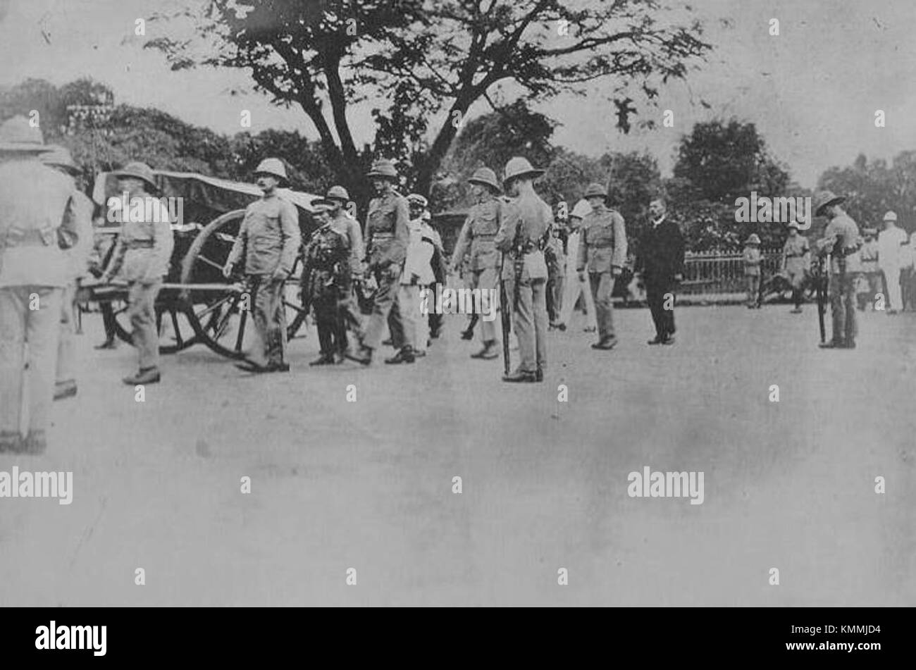 Coffin of Prince Chakrabongse Bhuvanath on the Royal Guncarriage Stock