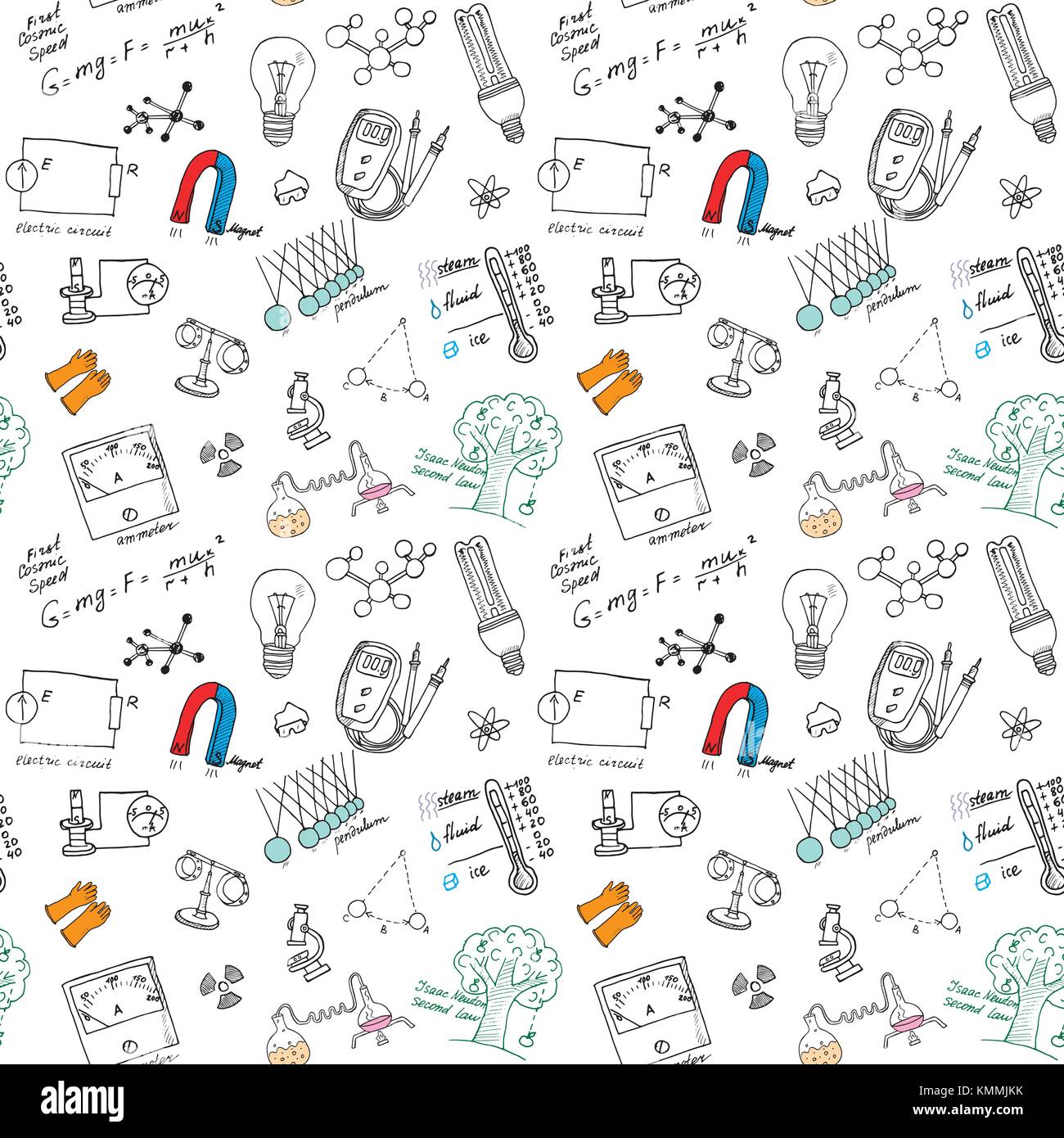 Hand Draw Chemistry Pattern High Resolution Stock Photography and ...