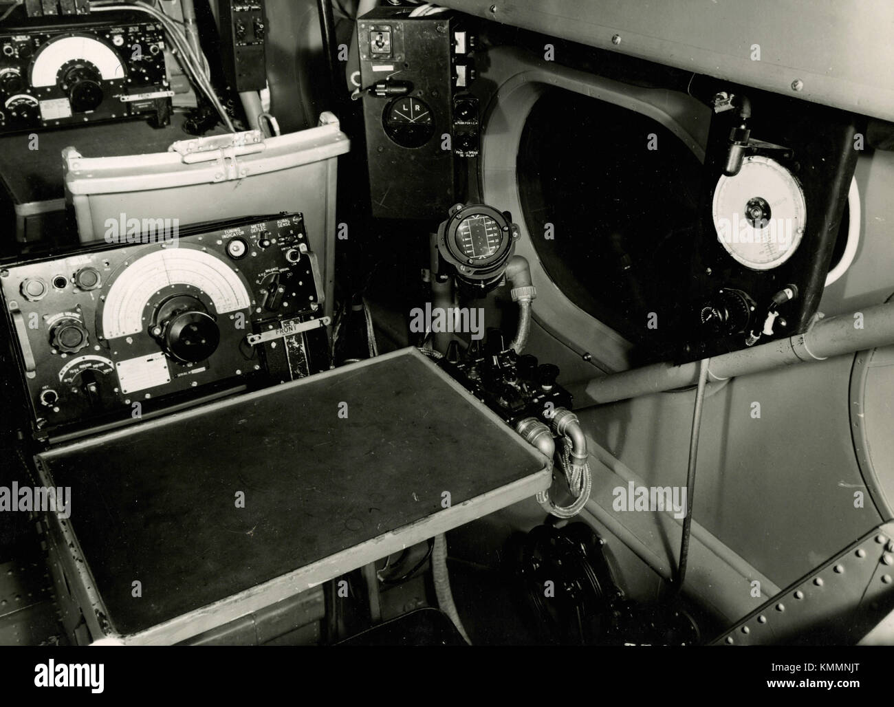 Inside the Avro Anson T22 Radio Trainer, UK 1950s Stock Photo