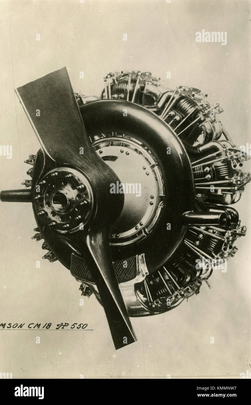 Aviation radial engine Salmson CM18 HP 550, 1920s Stock Photo Alamy