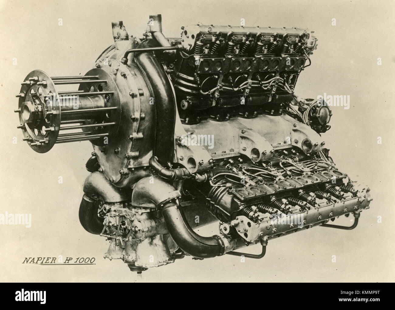 Aircraft engine Napier HP 1000, France 1920s Stock Photo