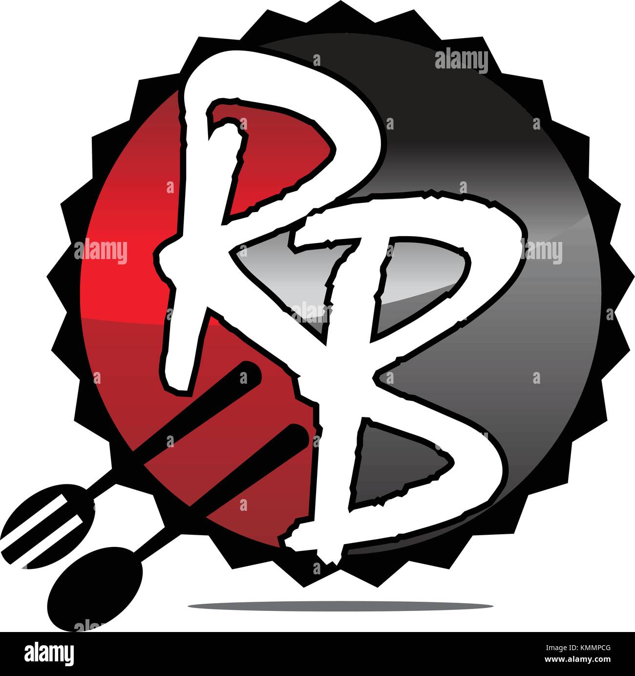 Restaurant Fork Spoon Letter R B Stock Vector Image & Art - Alamy