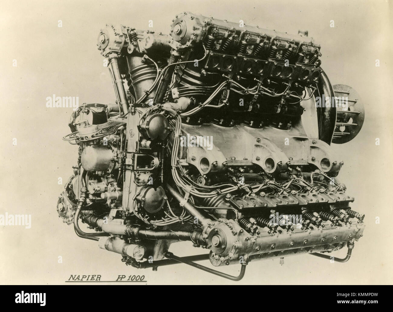 Aircraft engine Napier HP 1000, France 1920s Stock Photo