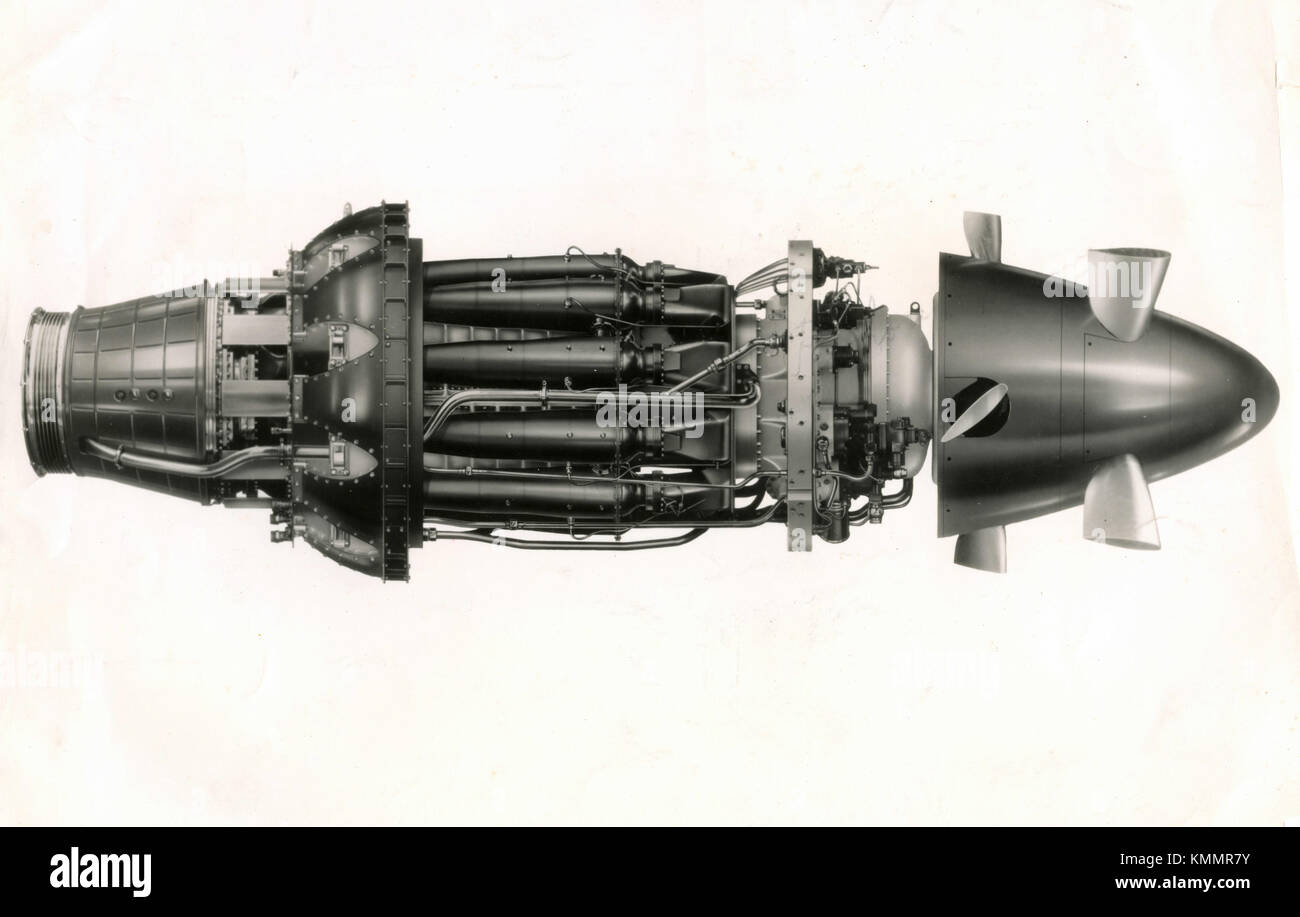 Armstrong Siddeley Pyton Gas Turbine Propeller engine, USA 1950s Stock Photo