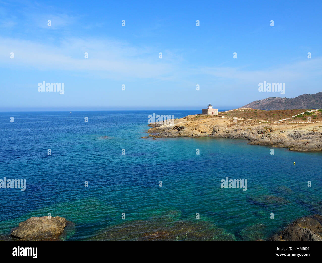 Landscape of the beaches in El Port de la Selva, Costa Brava - Girona, Spain Stock Photo