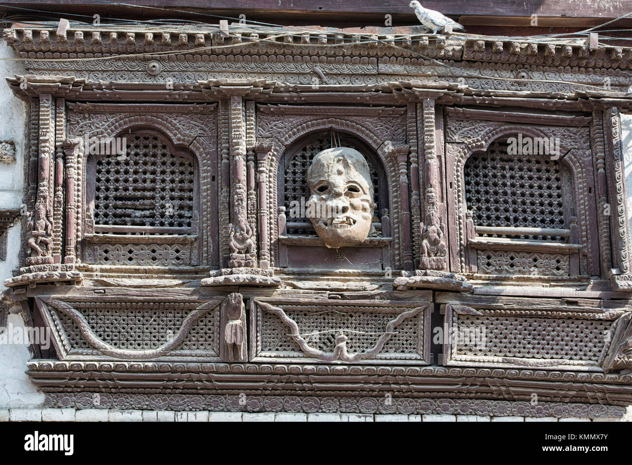 Traditional Newari architecture, Kathmandu, Nepal Stock Photo