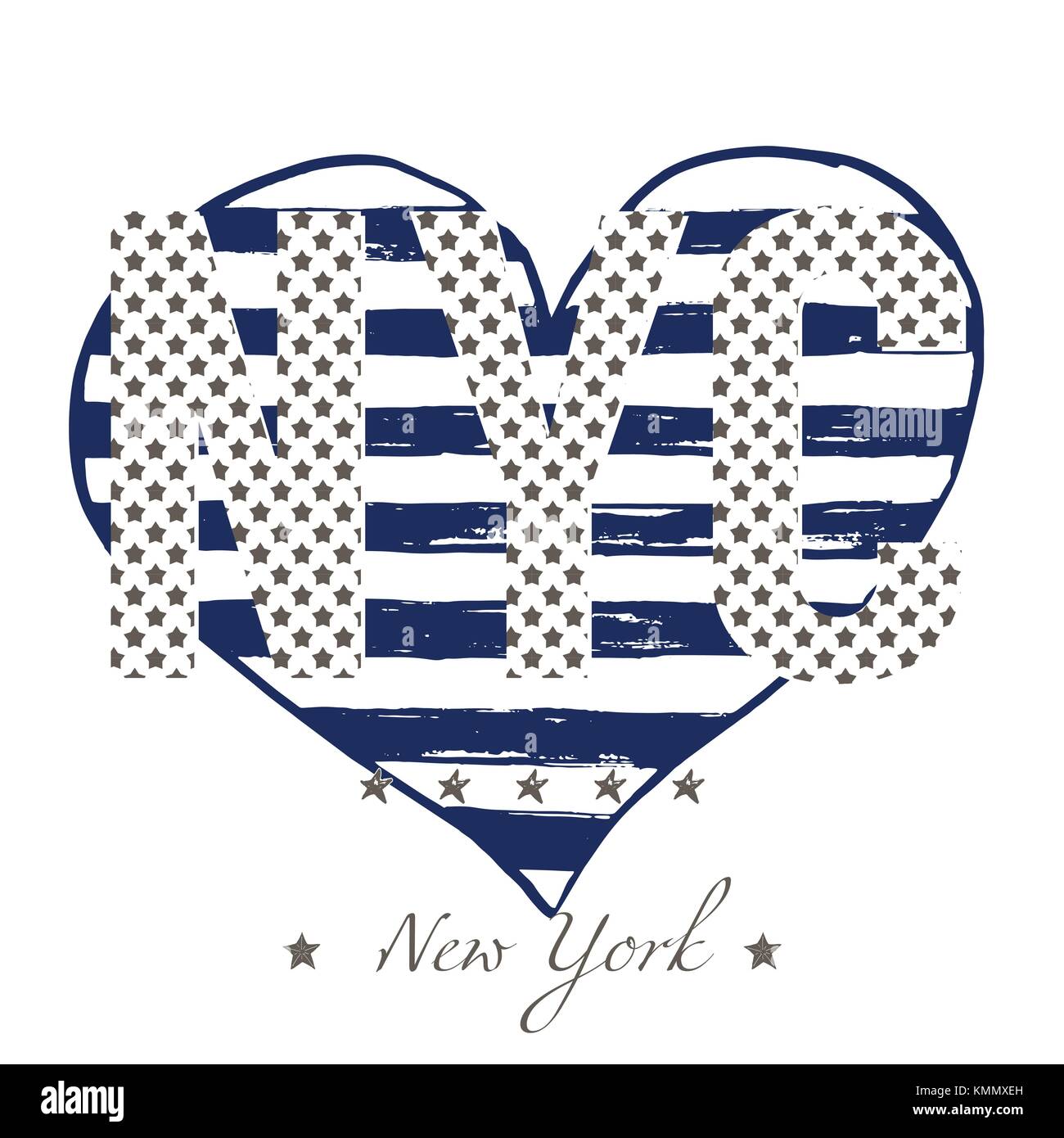 Tshirt typography design, NYC printing graphics, typographic vector illustration, New York
