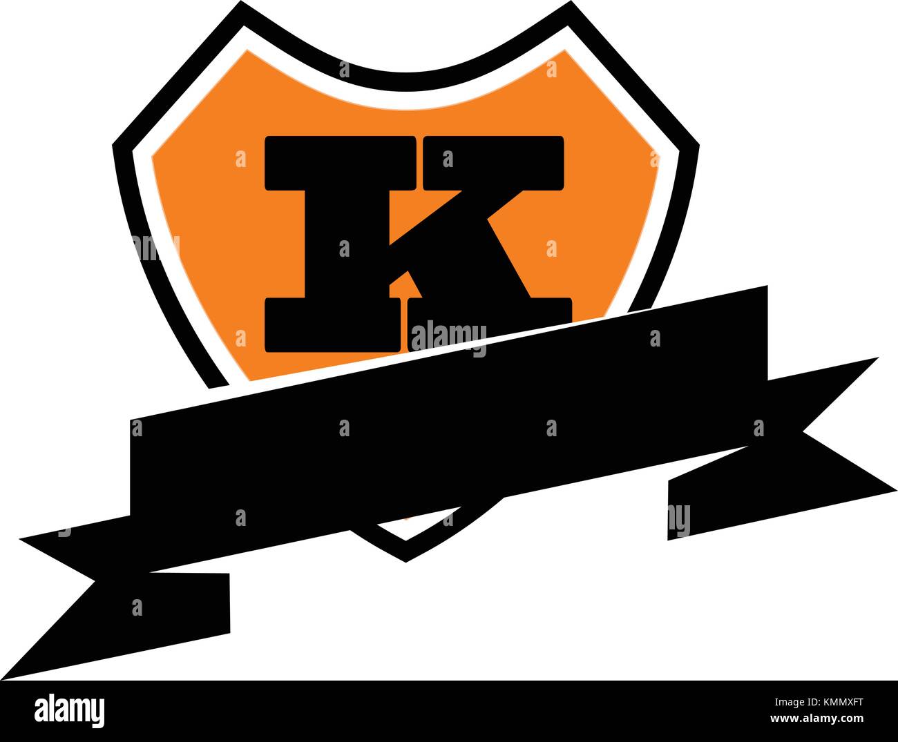 Shield Ribbon Letter K Stock Vector Image & Art - Alamy