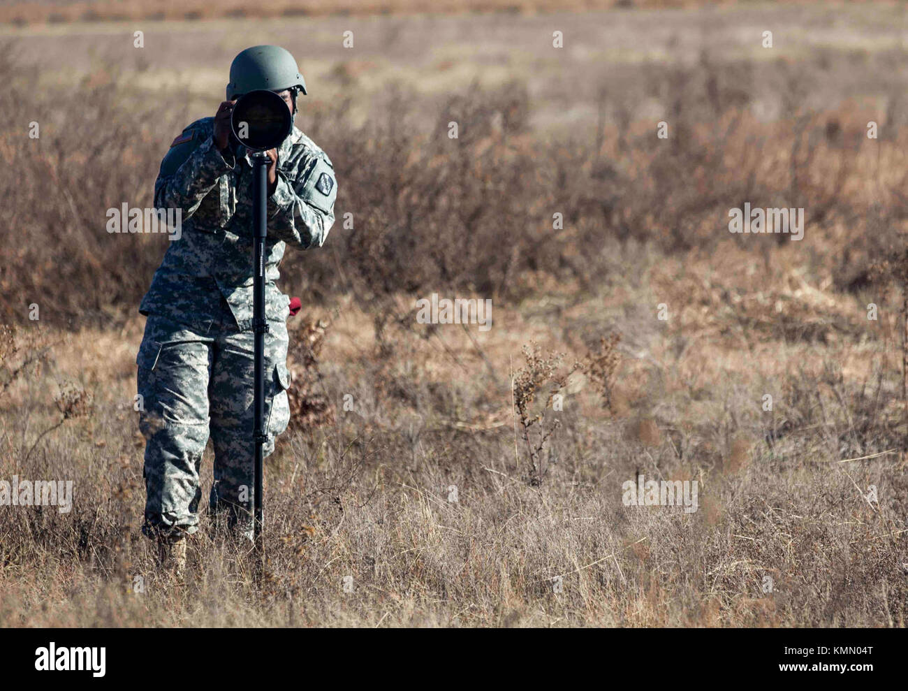 U.S. Army Spc. Darius Davis, 982nd Combat Camera (Airborne Stock Photo