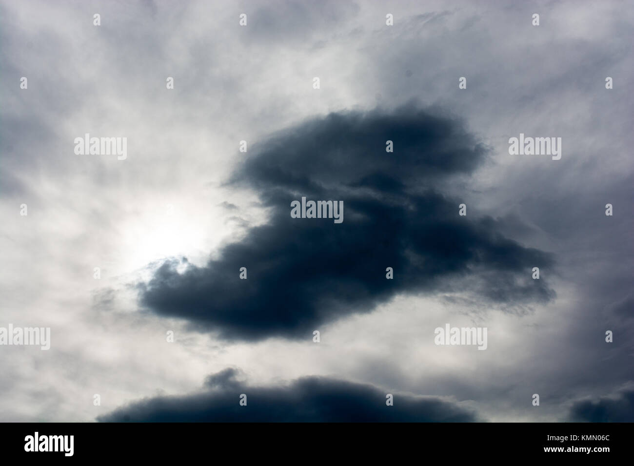 Dark and grey clouds are in the sky Stock Photo - Alamy