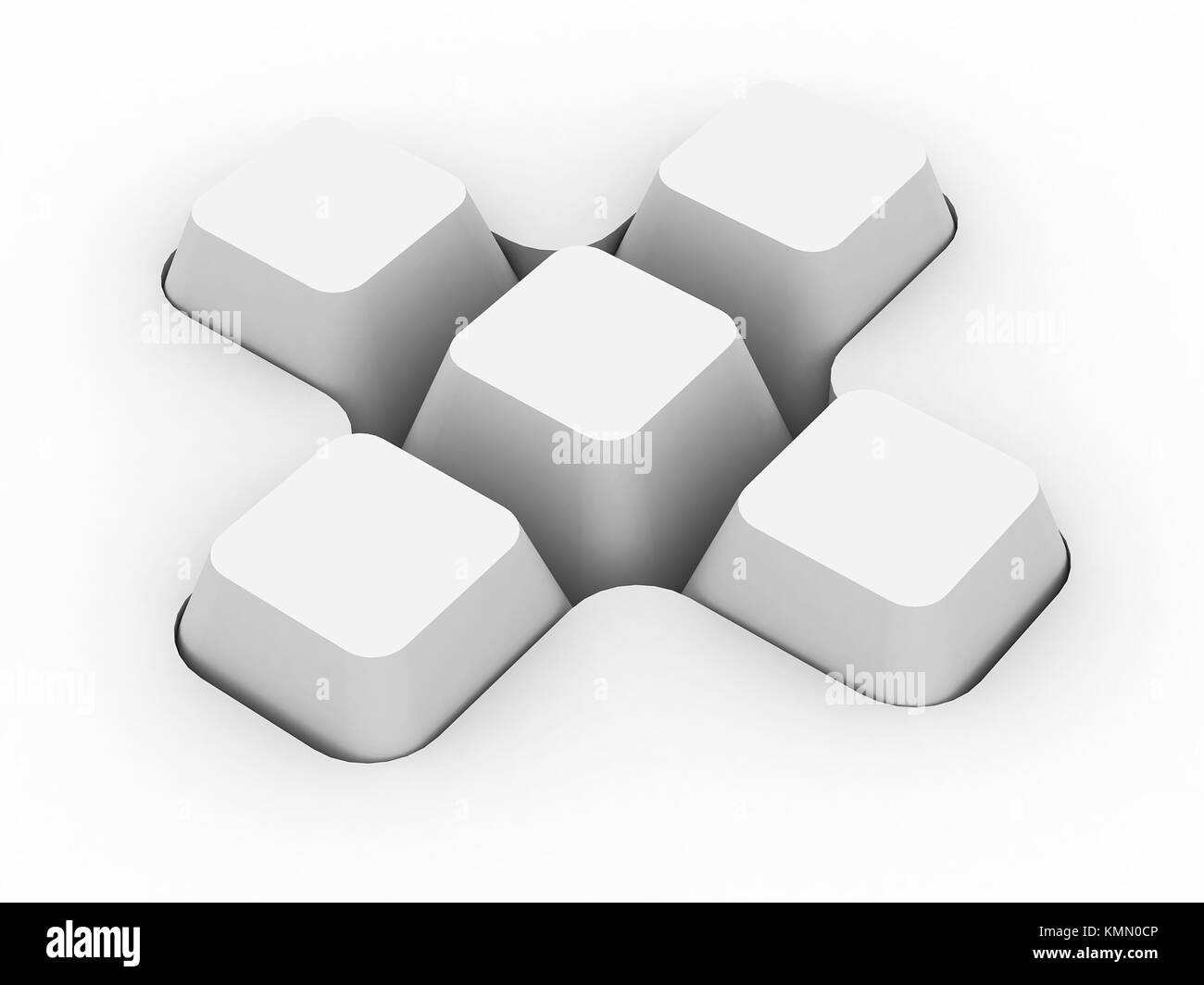 blank keyboard buttons Stock Photo