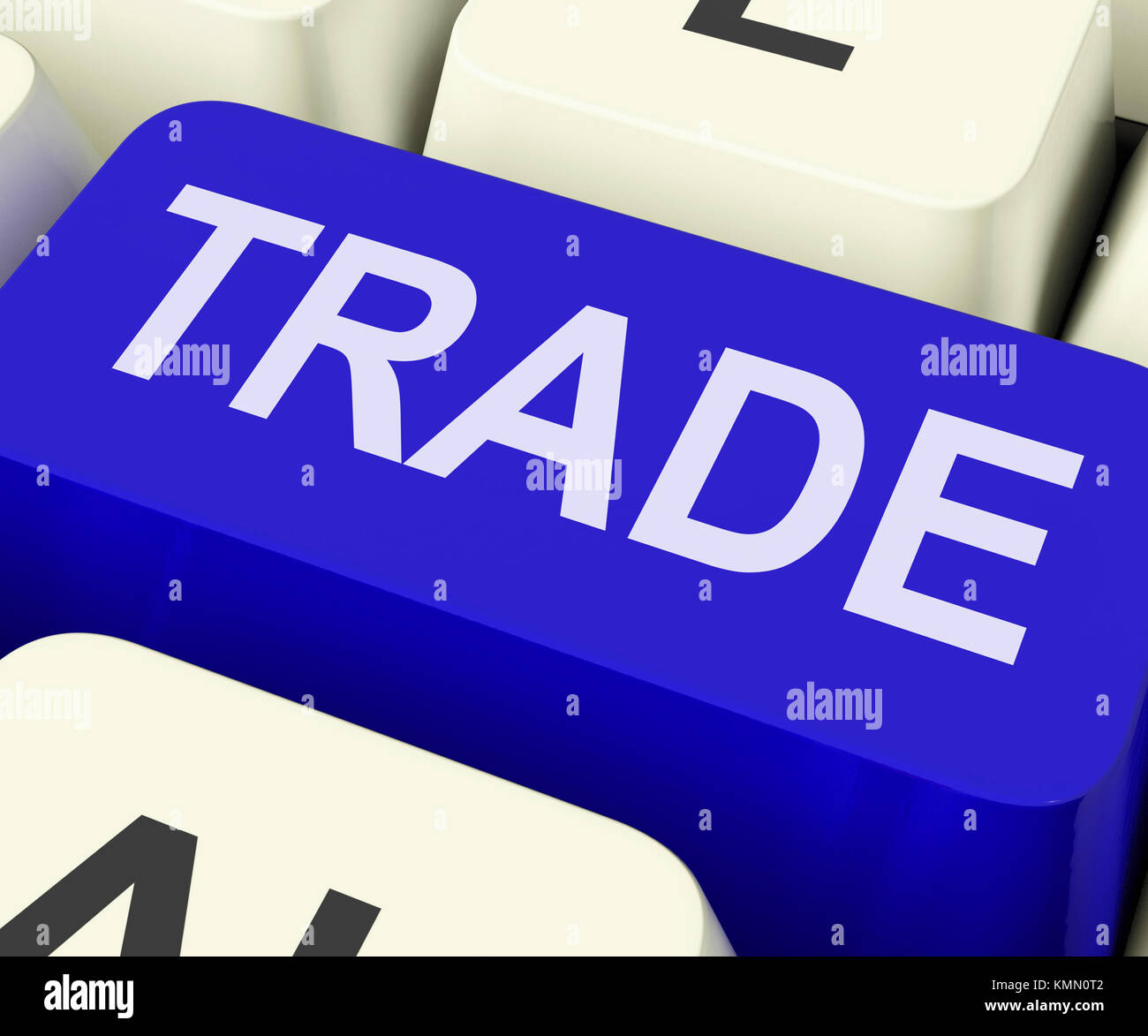 Trade Key Showing Online Buying And Selling Stock Photo