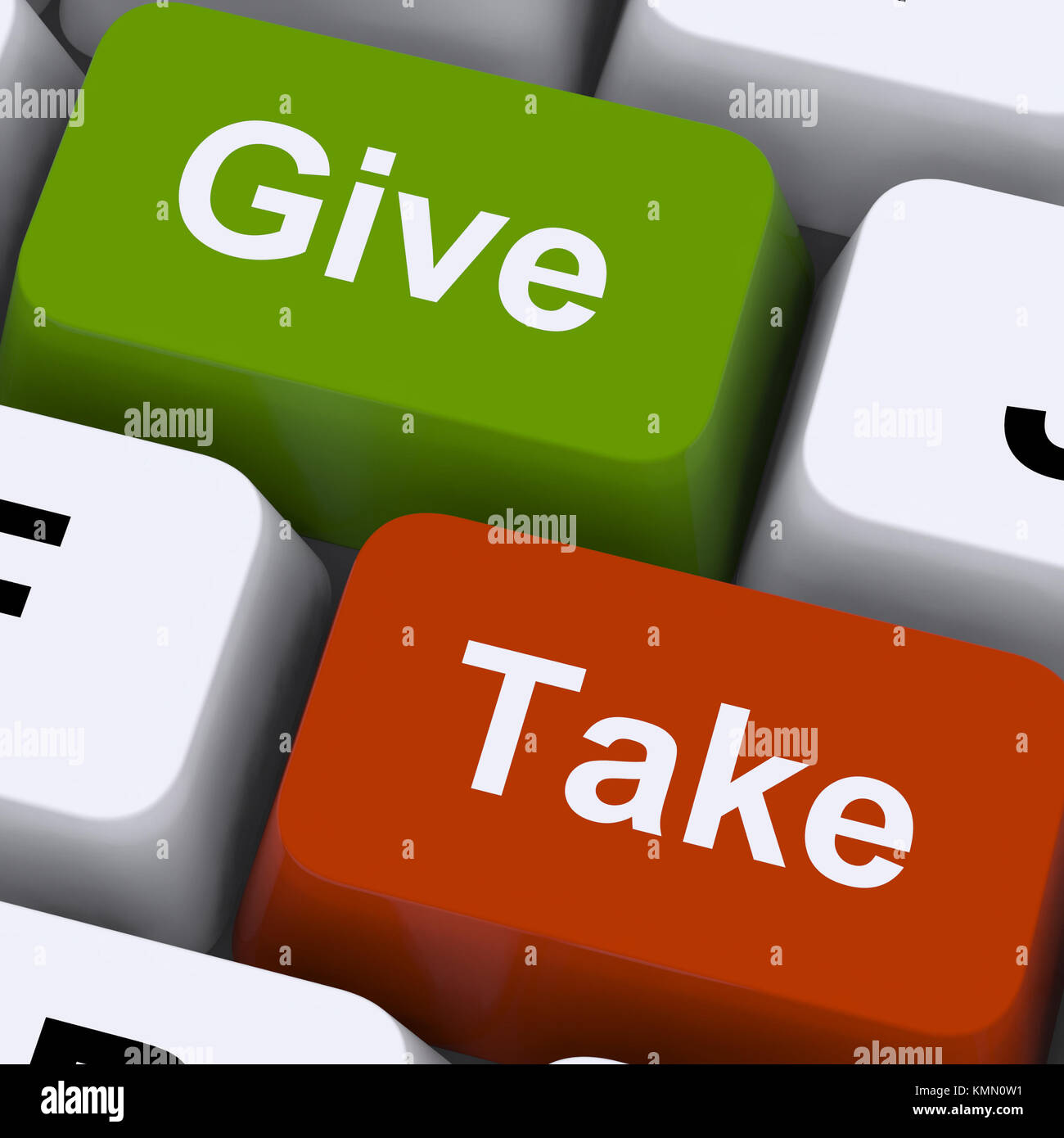 Give Or Take Keys Showing Compromising Stock Photo - Alamy