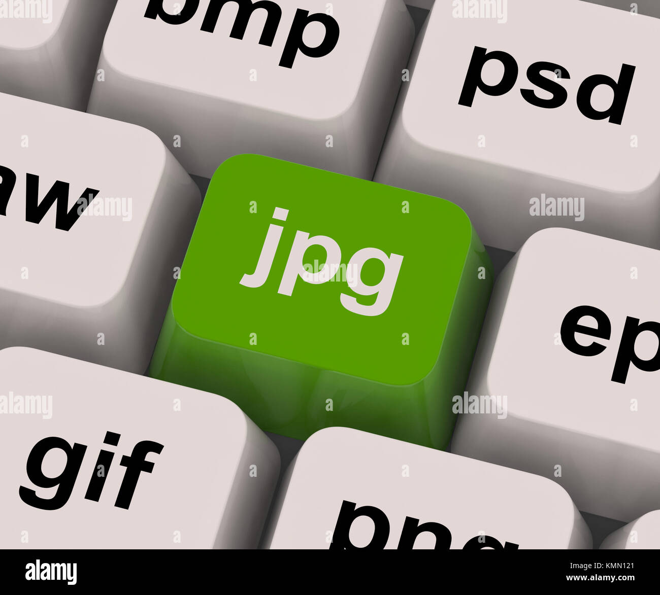 Jpg Key Showing Image Format For Internet Pictures Stock Photo