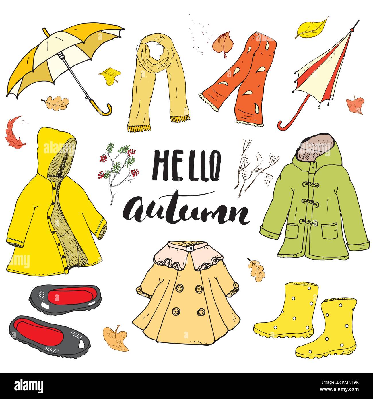 Autumn Clothes Word Mat (teacher made) - Twinkl